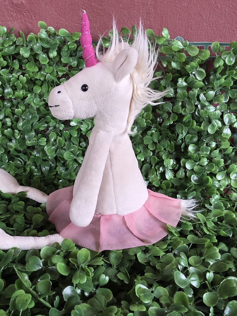 Jellycat London White Unicorn Plush Toy Pink Tulle Tutu Ballerina Stuffed Animal